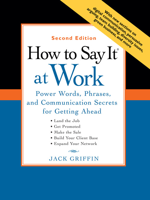 Title details for How to Say It at Work by Jack Griffin - Available